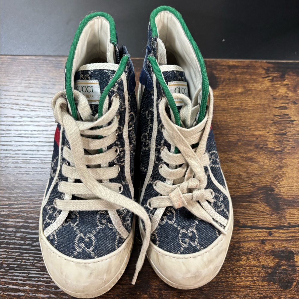 Gucci Vintage Kids 1977 Tennis High-Top Sneakers